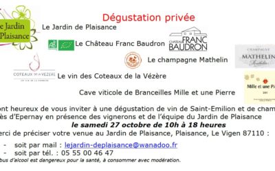 Dégustation privée de vins